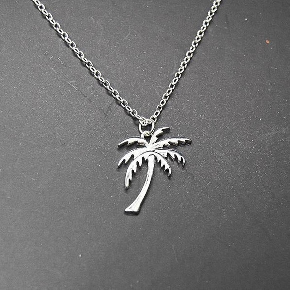 Silver Palm Tree Necklace - Picture 1 of 4